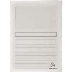 Exacompta sorting folder 50110e with window A4 cardboard white