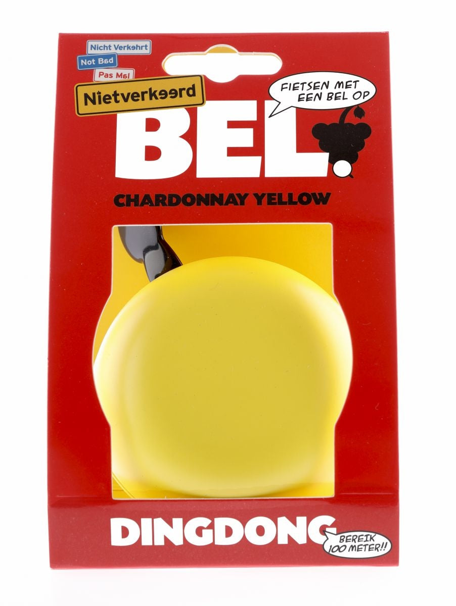 kerékpár harang ding-dong acél 80 mm sárga