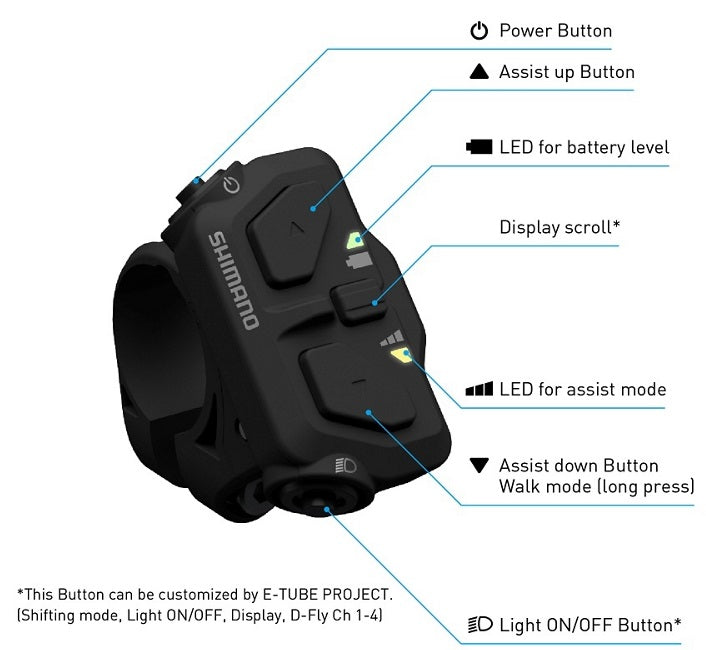 Шимано превключвател (вляво) Стъпки SW-EN600-L 22,2 mm Klemming