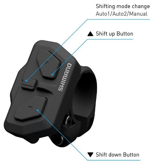 Shimano Schalter Eenheet (riets) Schrëtt Di2 Sw-en600-R 22.2 mm Klomping