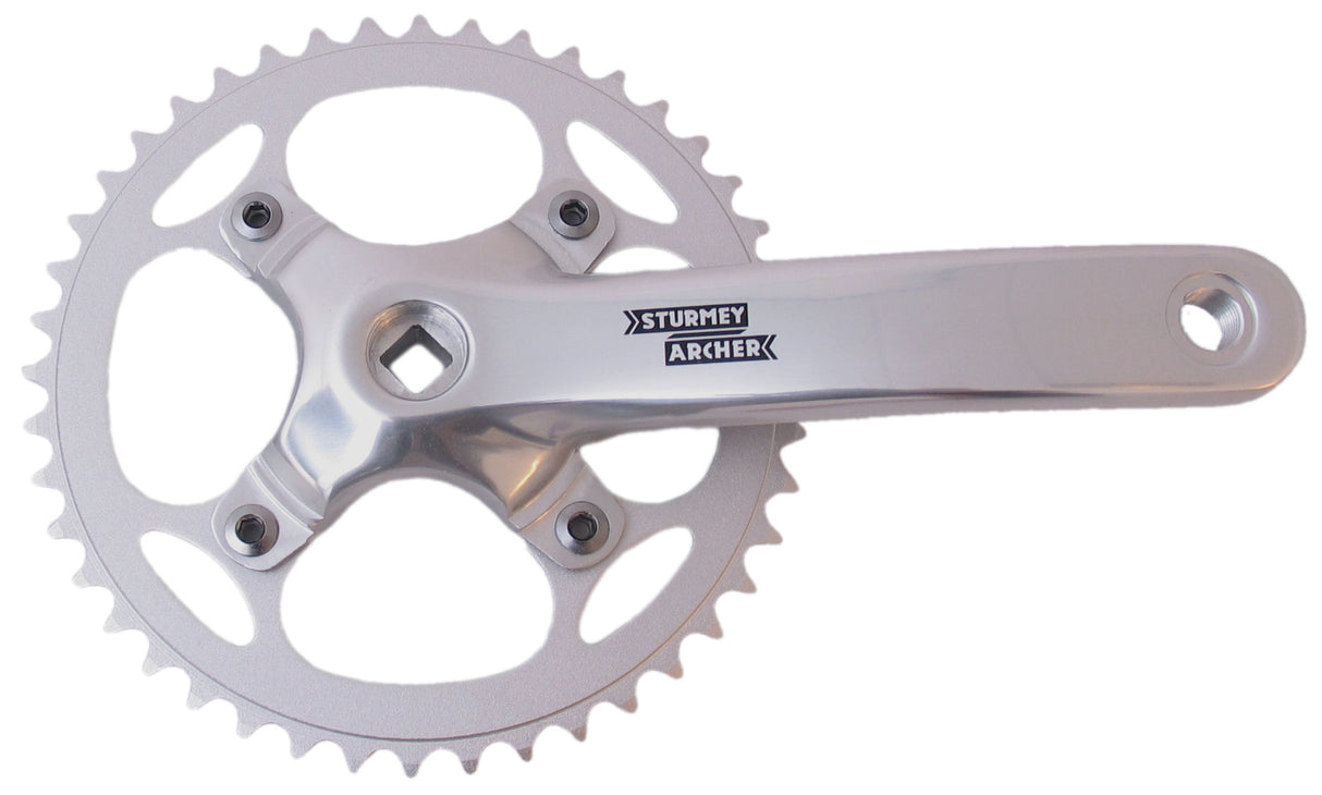 Sturmeyarcher Crankkel 44t Sturmey Archer FCS750 per 3 32 catena - 170 mm - per asse quadrato - argento
