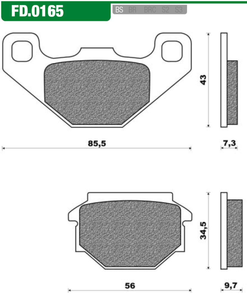 Set di box freno Newfren FD0165 SV, Sport