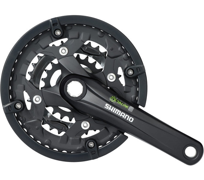 Shimano Crankset 9 Speed Alivio FC-T4010 Octalink with 175mm Crank arm 44 x 32 x 22T Black