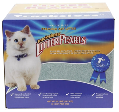 Litter Pearls Crystal Clear Trackless cat litter