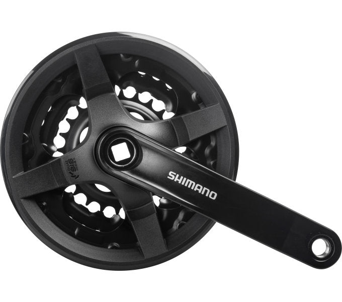 Shimano Crankset 6 7 8 Speed ​​Tourney FC-TY301 s 150 mm ročico 42 x 34 x 24t črna