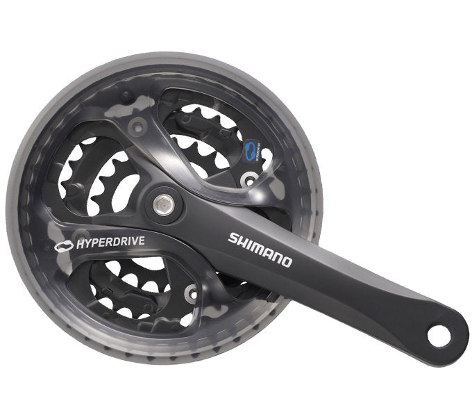 Shimano Cranket 7 8 Speed ​​Acera FC-M361 175 48 x 38 x 28T med kedjeskärm svart