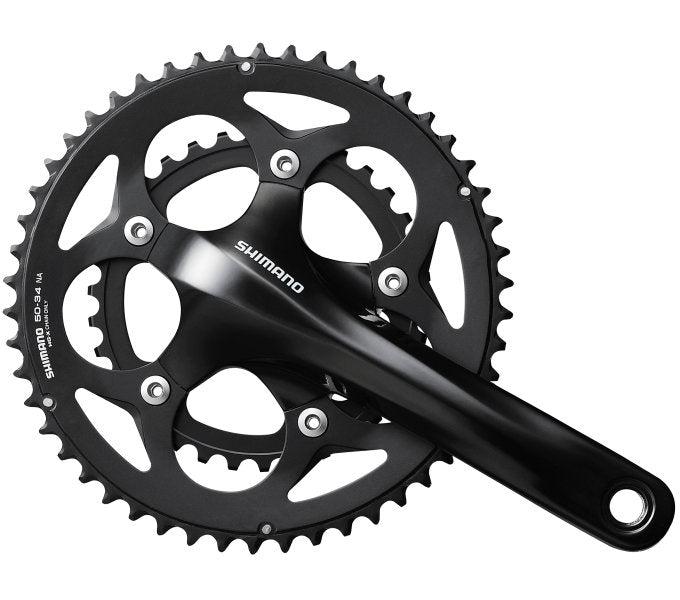 Shimano Crankset 2 x 10 Speed Road FC-RS400 175 50-34 HOLLE AS Black