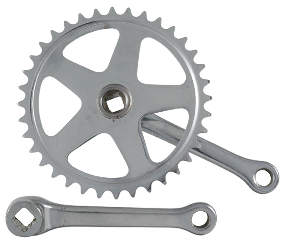 Vinty Crank Set 36T. Spieless 130mm 1 8 argento