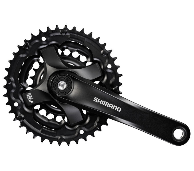 Shimano Crankkel 6 7 8 Speed Tourney FC-TY301 avec bras de carabane de 170 mm 42 x 34 x 24t noir (emballage d'atelier)