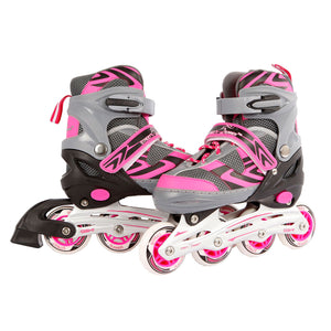 Children's skates pink gray, size 29-32