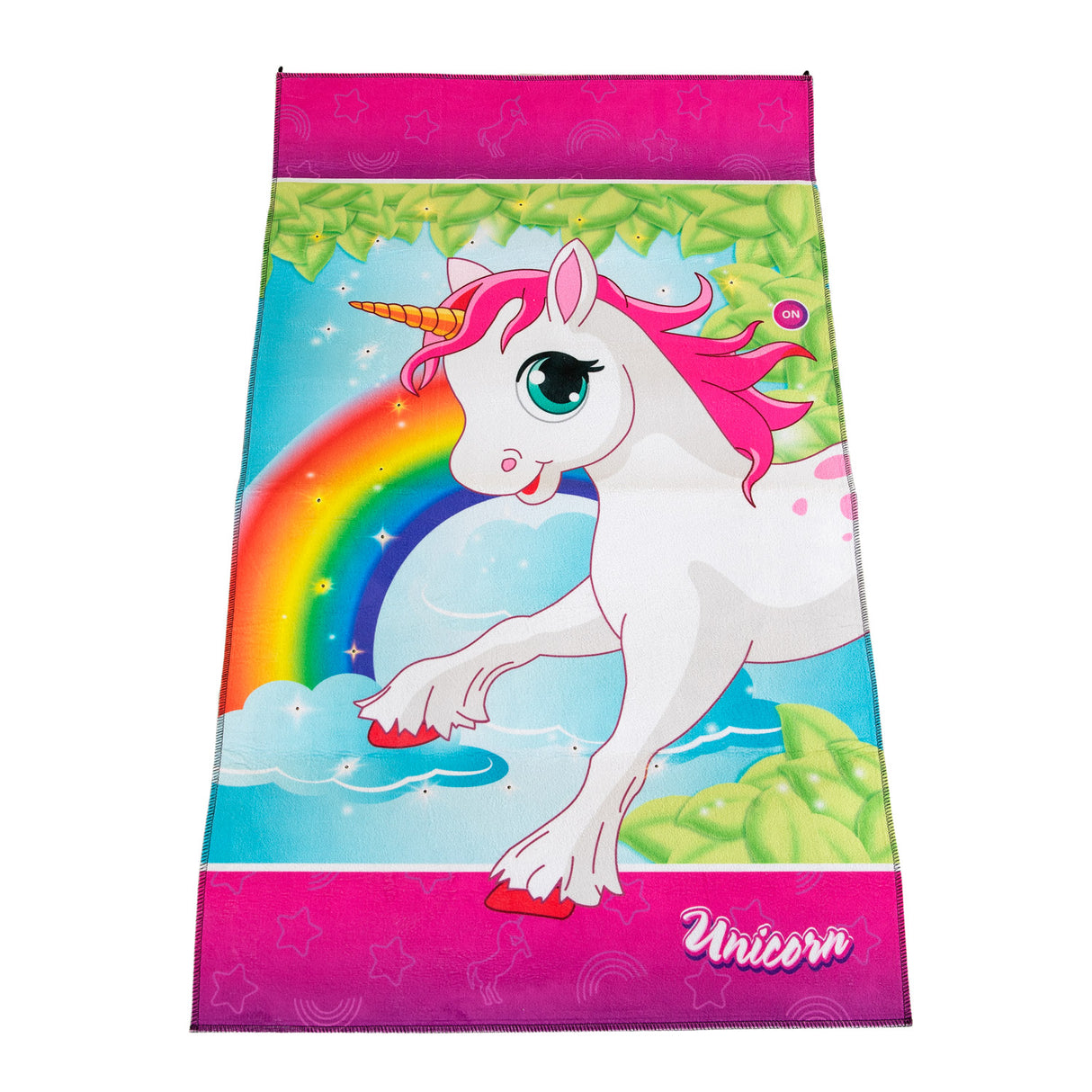 Ruging Unicorn mat LED Luuchten