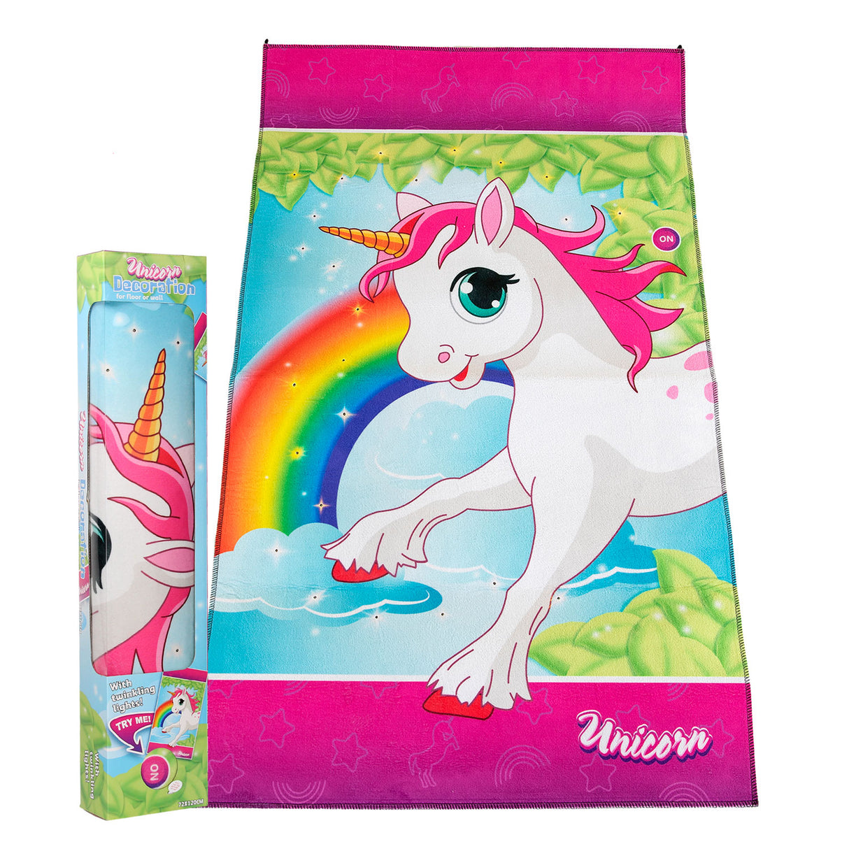 Ruging Unicorn mat LED Luuchten