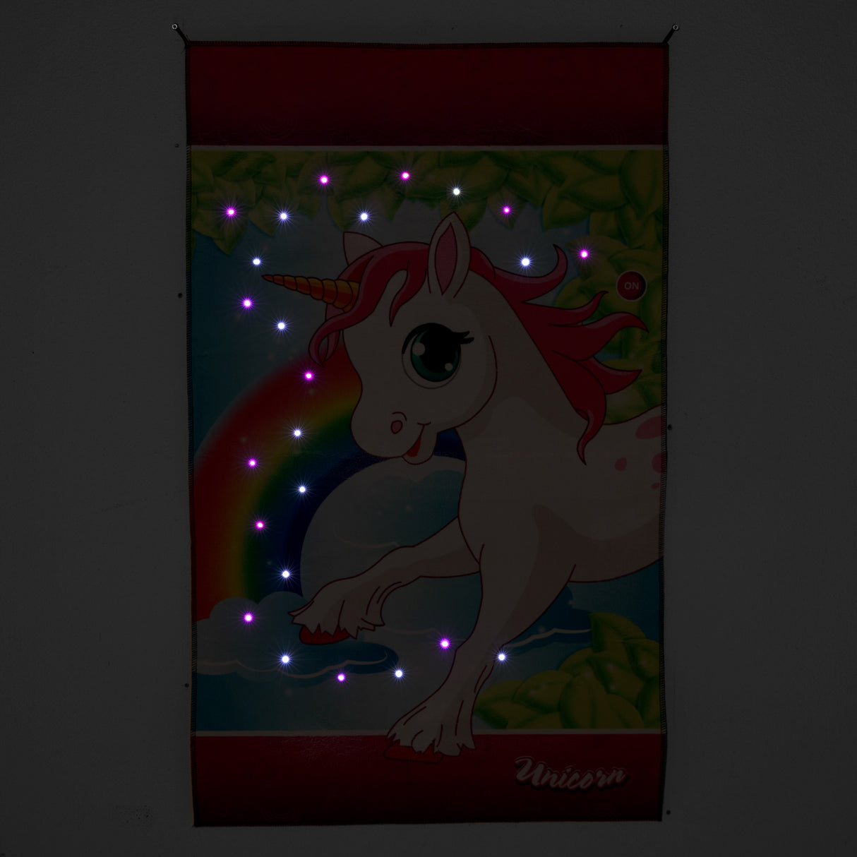 Ruging Unicorn mat LED Luuchten