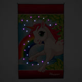 Ruging Unicorn mat LED Luuchten