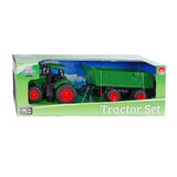 Kids Globe Globe Tractor with Trailer Green, 41cm