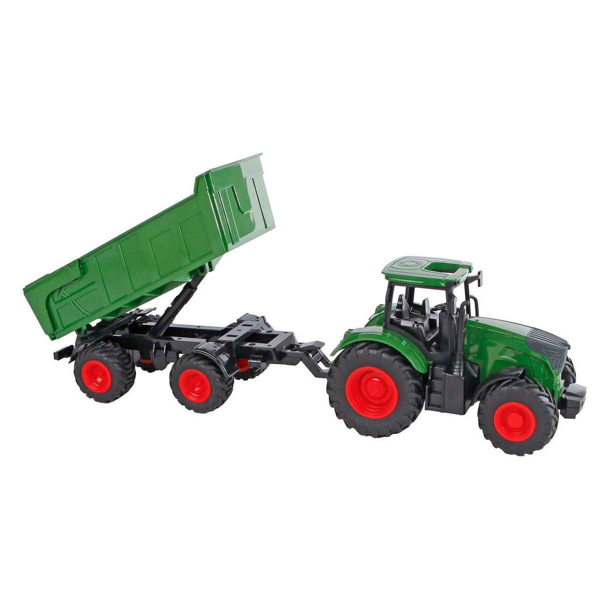 Kids Globe Globe Tractor with Trailer Green, 41cm