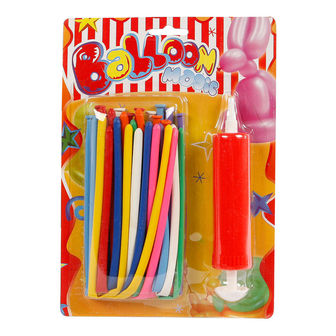 Modelable balloons with pump, 20st.