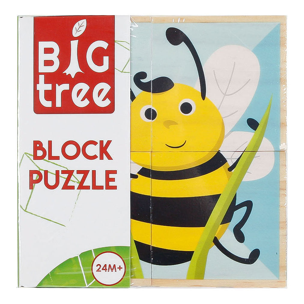 Holzblock Puzzel Déieren fsc, 4st.