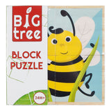 Holzblock Puzzel Déieren fsc, 4st.