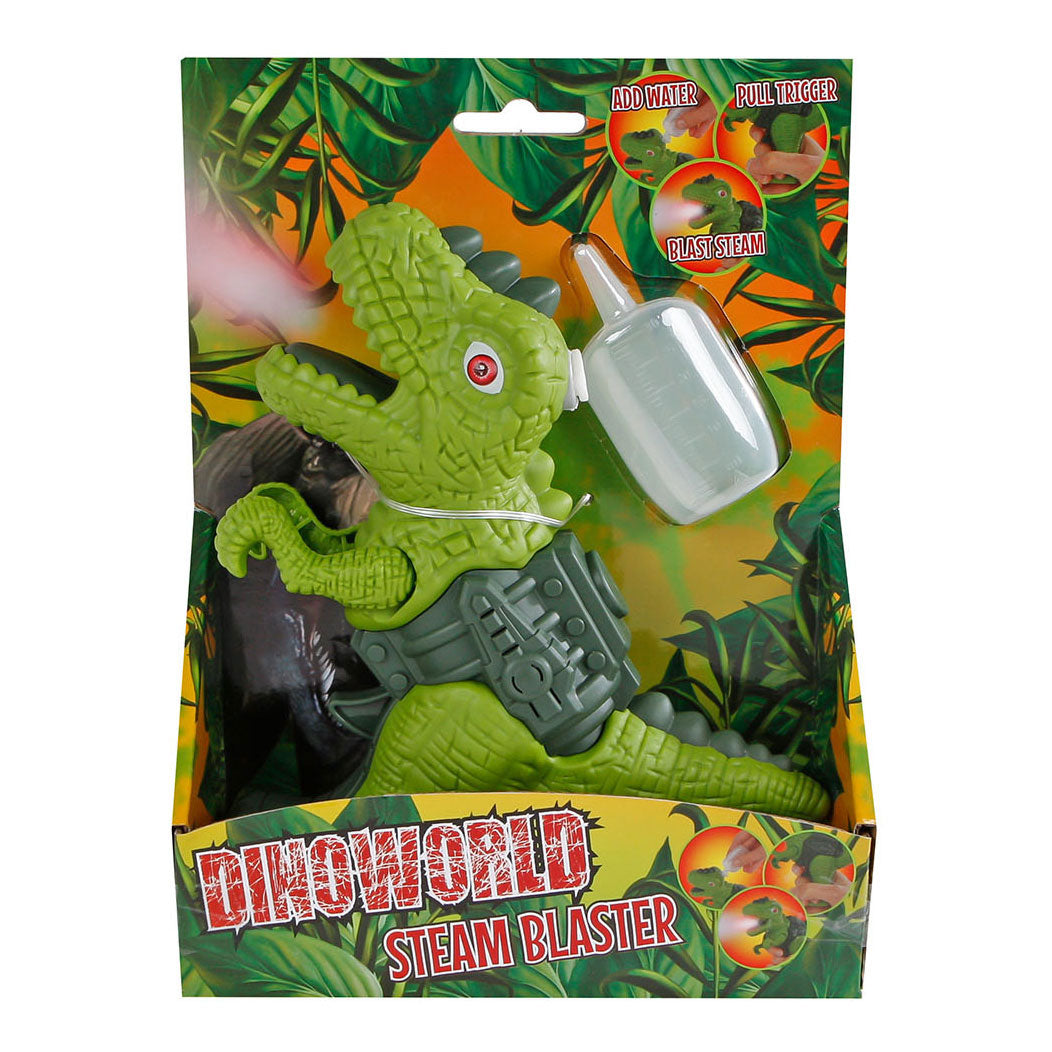 Dinoworld dinosaur with steam light and sound, 17 cm