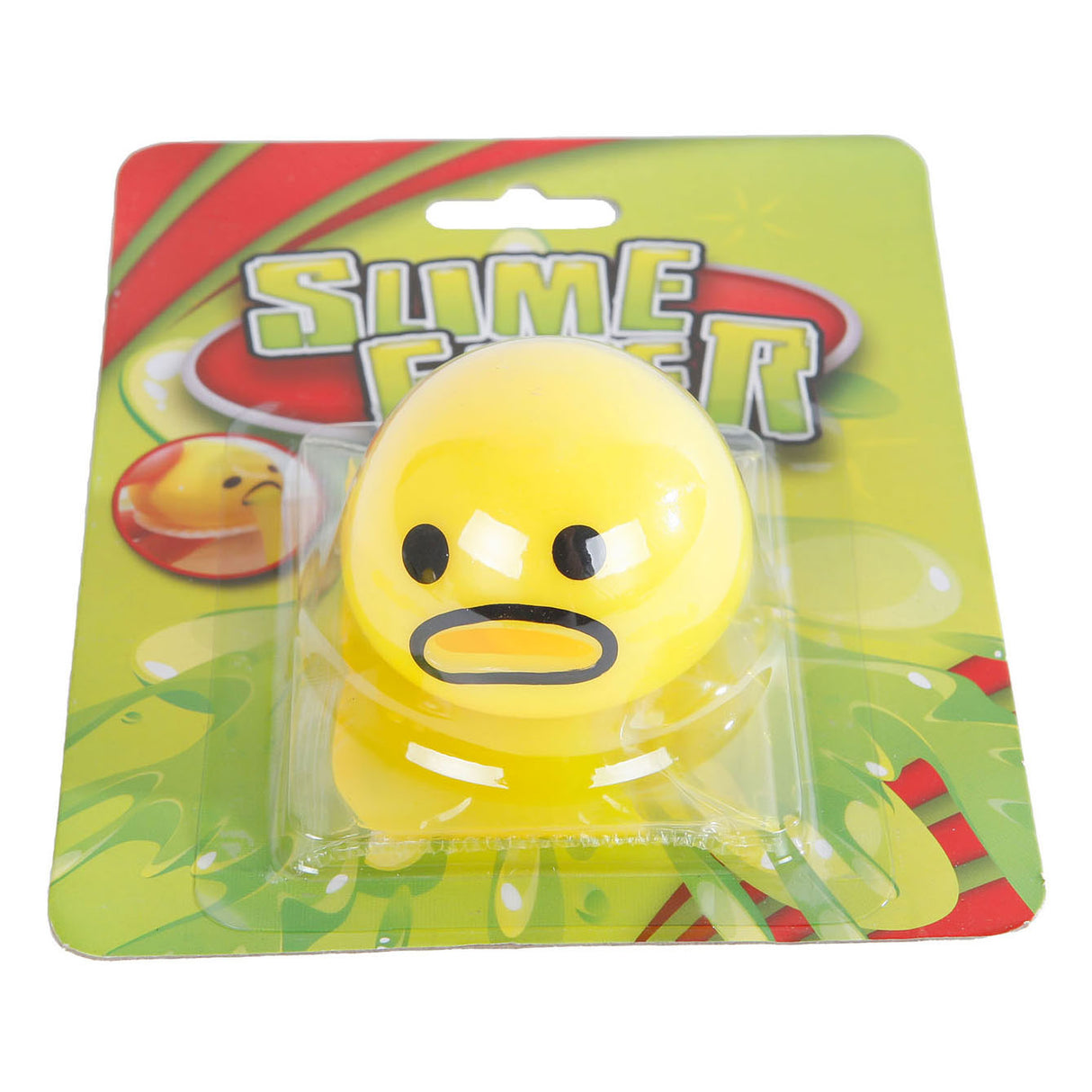 Slijm happertje lachgezicht geel, 5,5cm