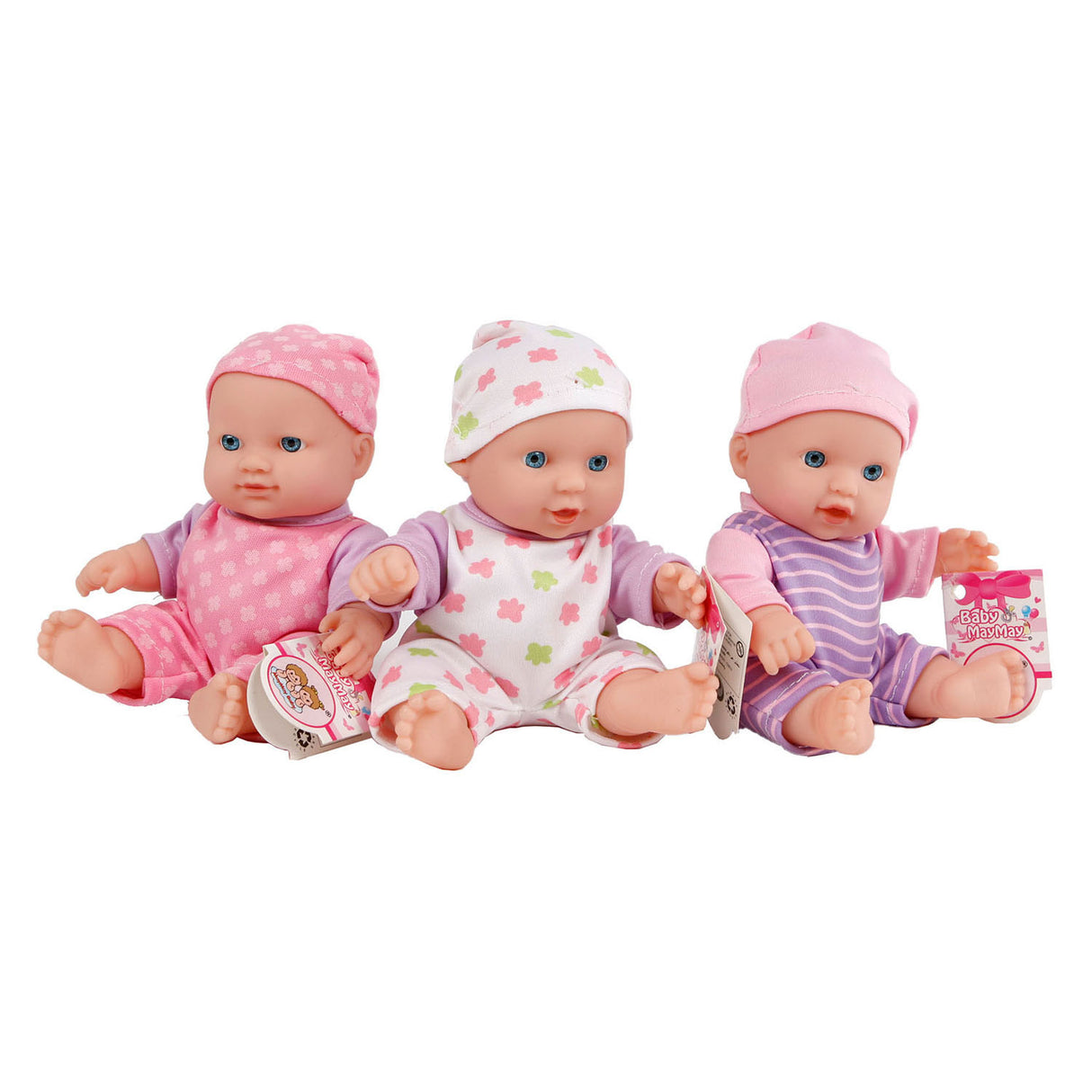 Otroški pop s tiskanim obleko, 20 cm