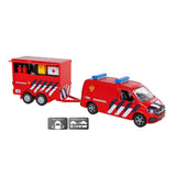 Kids Globe VW Transporter fire brigade with trailer