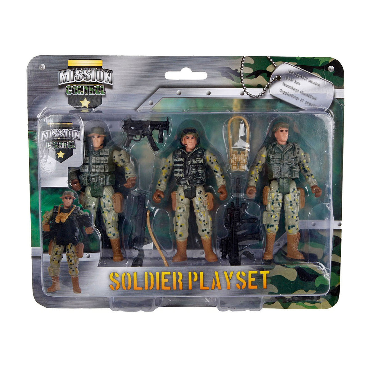 Küldetésirányítás 3 katona felszereléssel