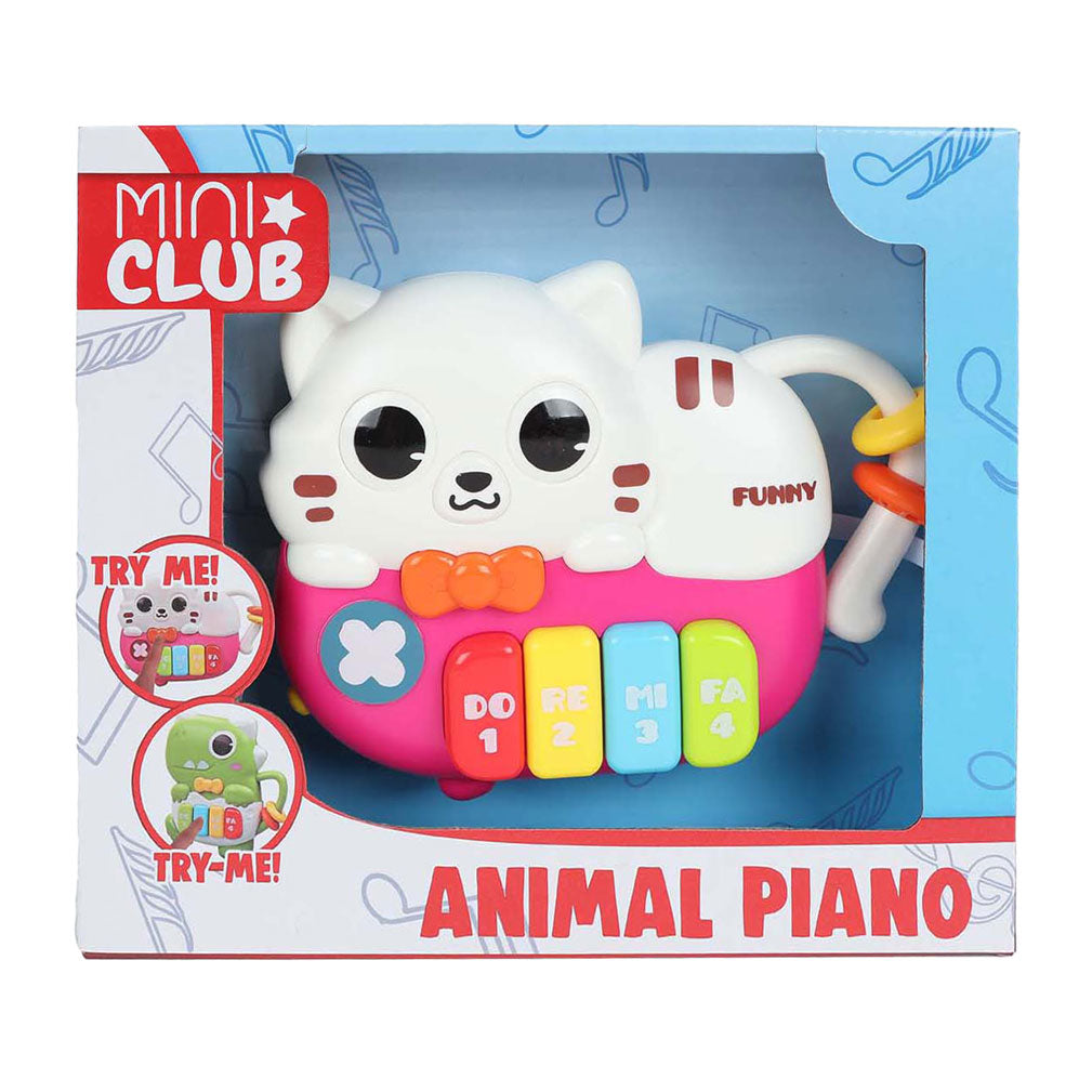 Mini Club Dierenpiano cat with light and sound, 15 cm