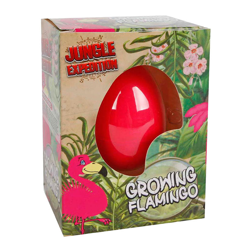 Jungle Expediton Egg avec flamants en croissance, 6 cm