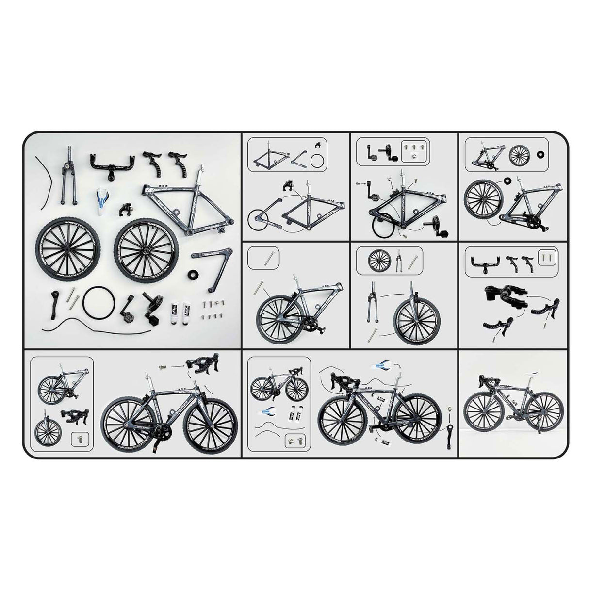 Racing Bike Die-Cast Building Kit, 19,5 cm