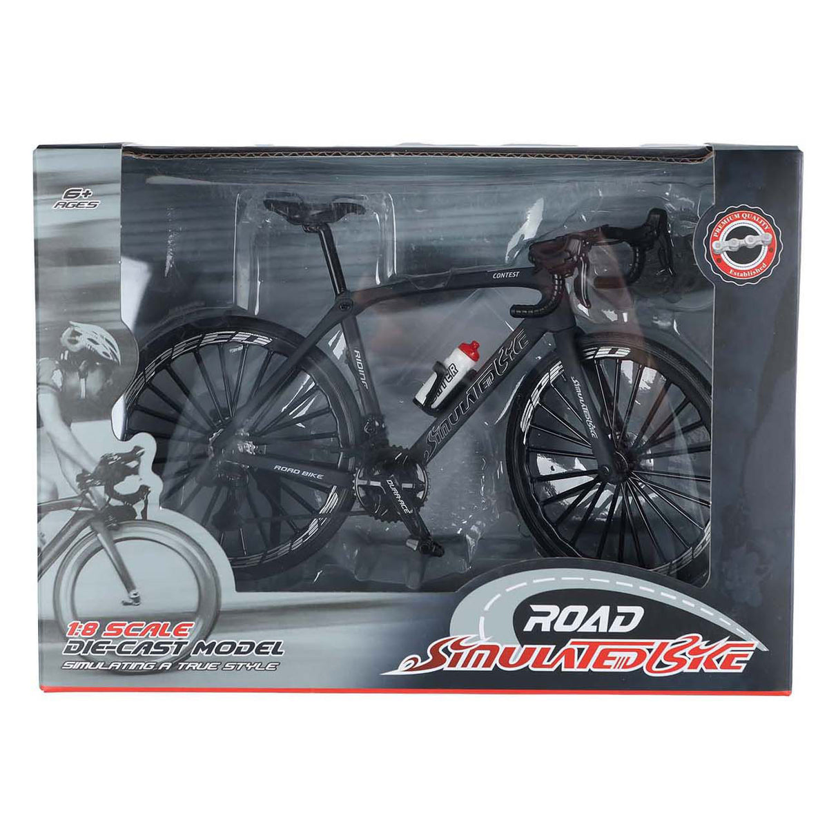 Racefiets die-cast kleur, 20,5cm