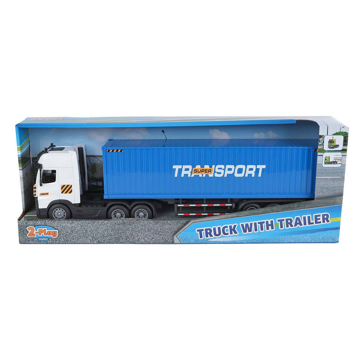 2-play truck with trailer friction Light and sound 38cm