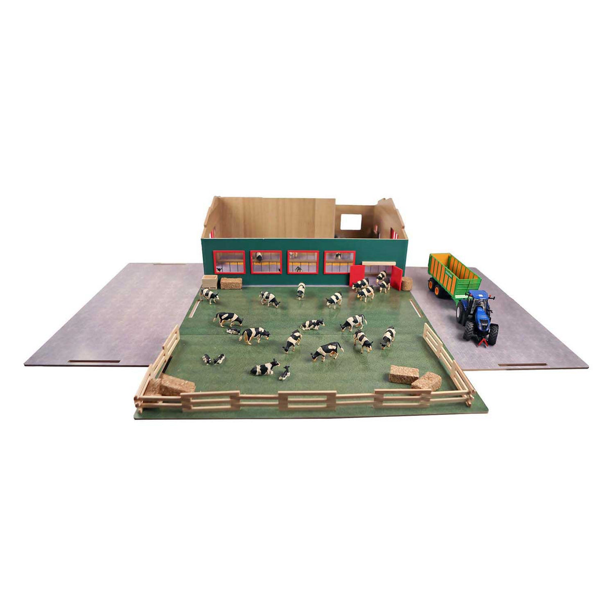 Kids globe loopstal met berging en weiland 1:32