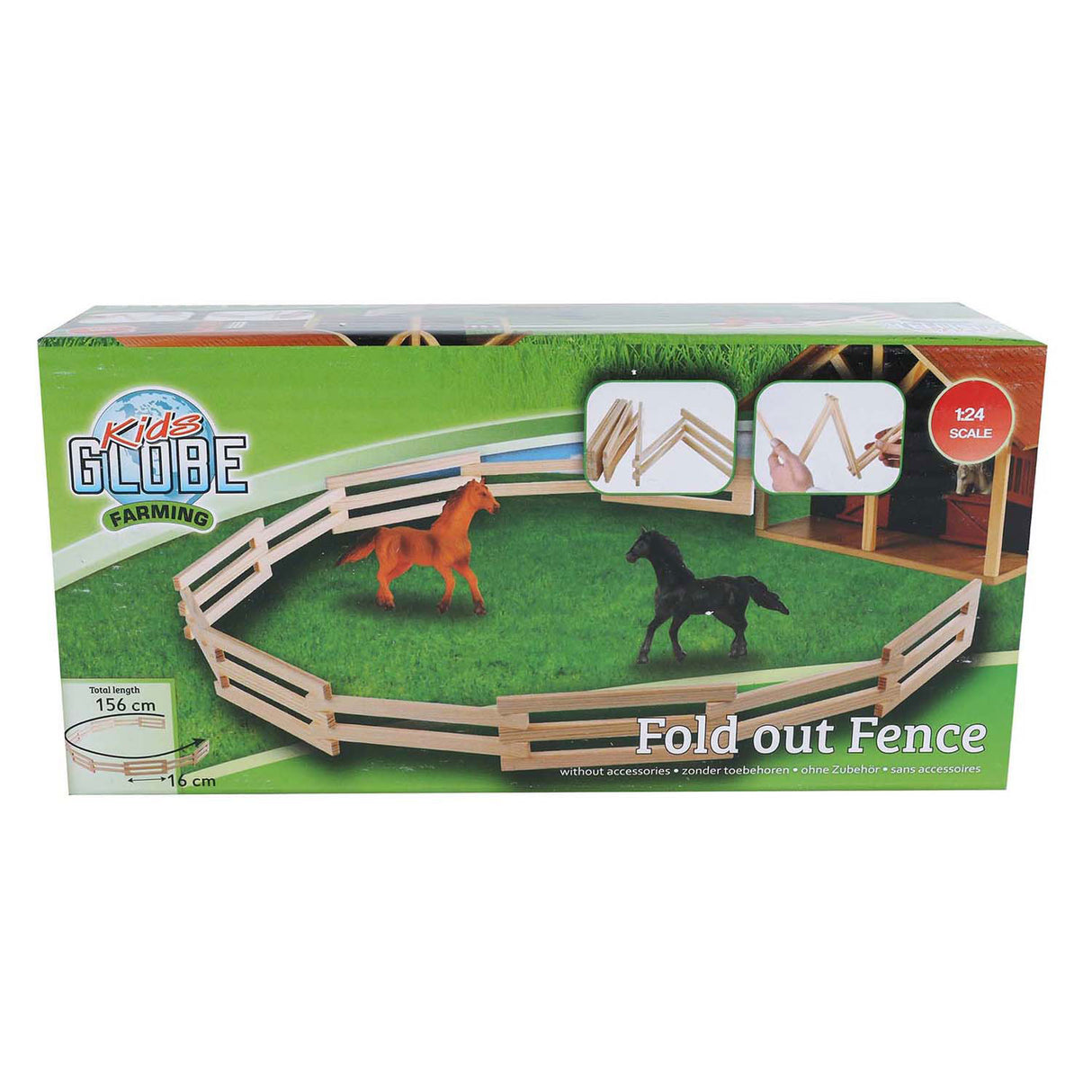 Kids globe houten omheining 1:24, 156cm