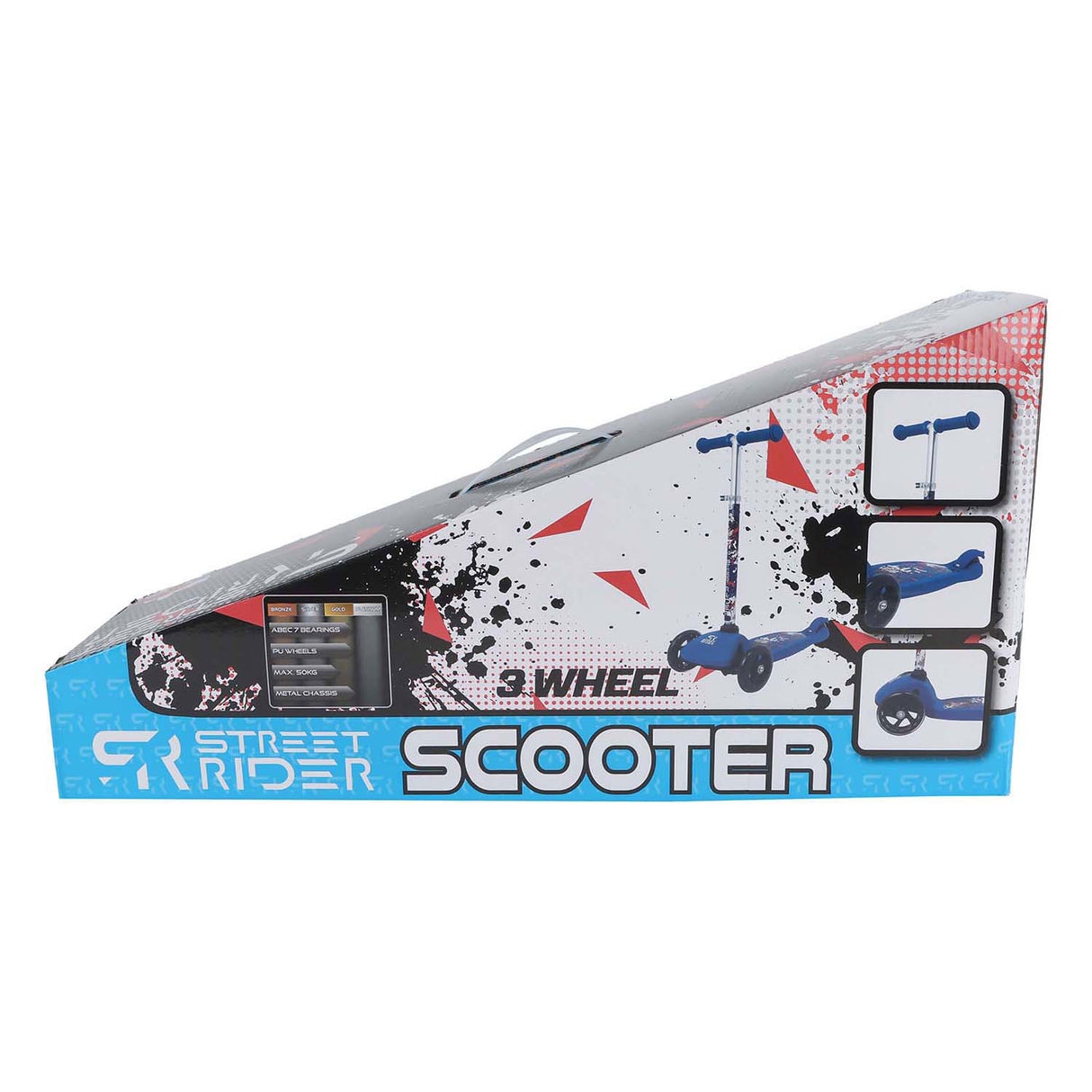 Street Rittr 3-Rad Scooter mat Upassbar Lenster Steering ABEC 7 Blo