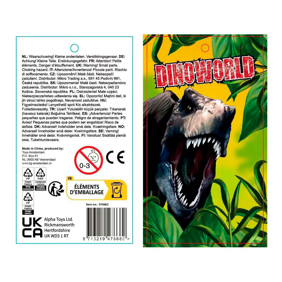 Dinoworld Dinosaurus play set, 19dlg.