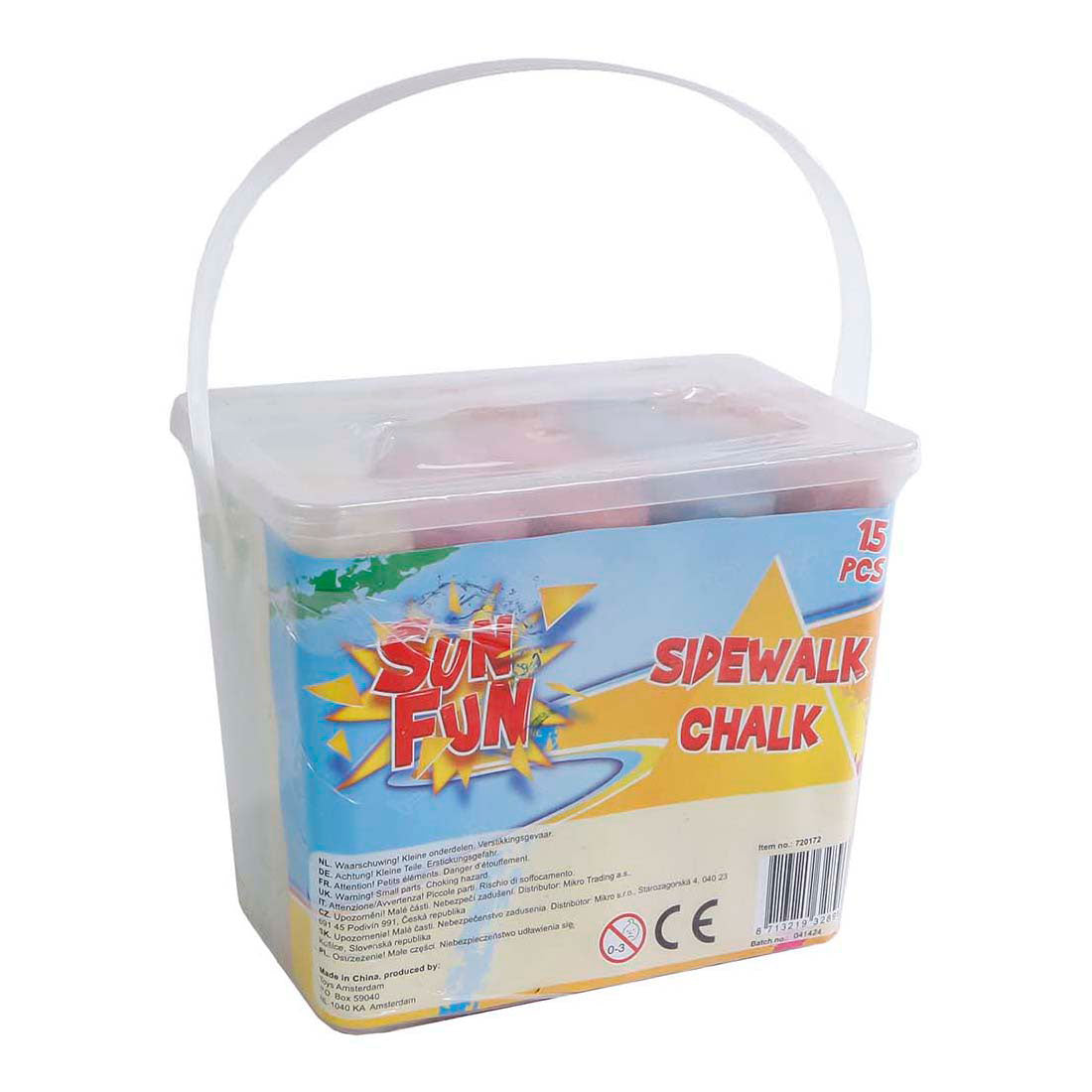Sun fun sidewalk chalk 15 bars