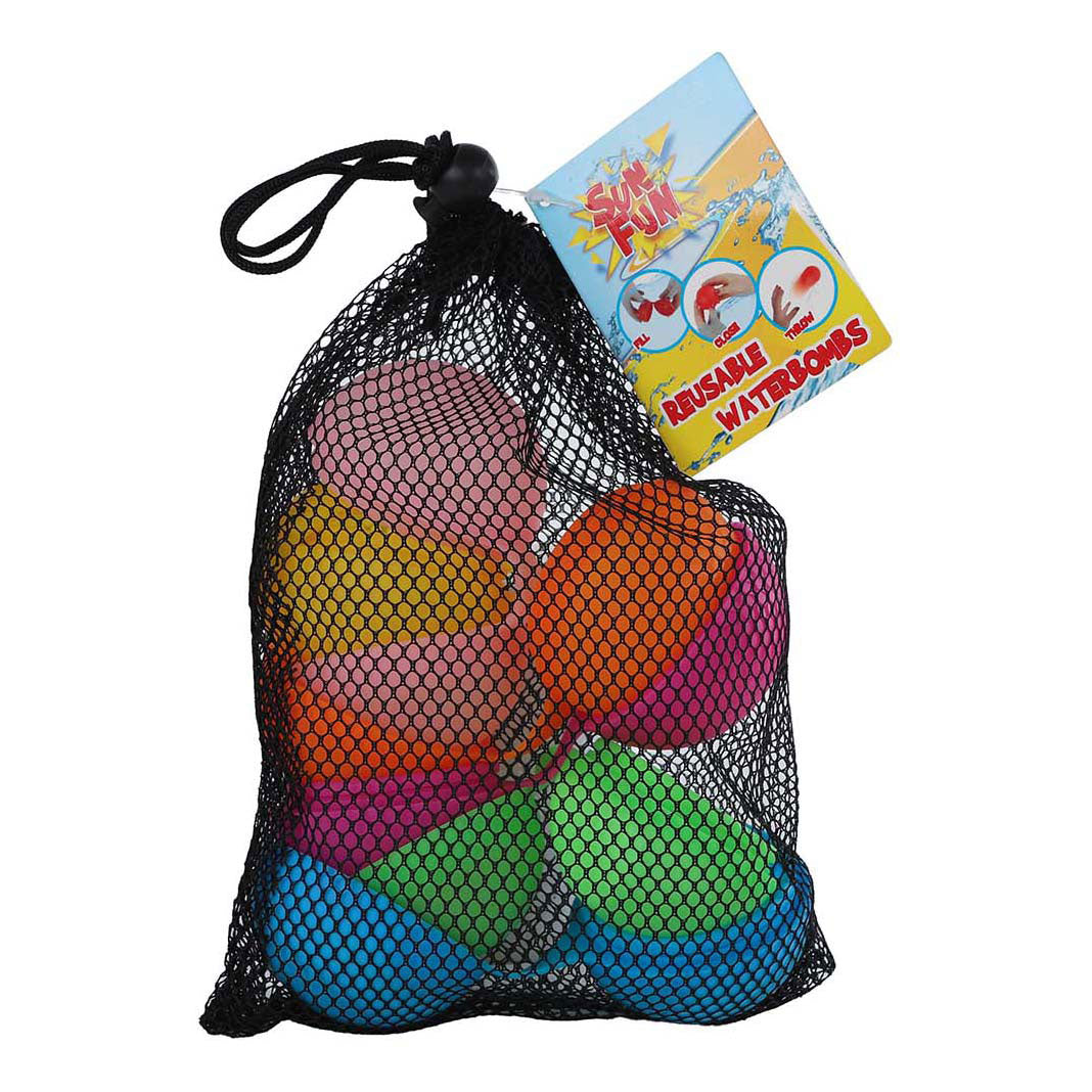 Sun Fun Reusable water balloons 6cm, 6st.