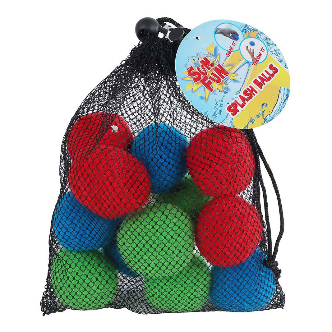 Sol morsom 12 fargede vannballer i oppbevaringspose, 6 cm