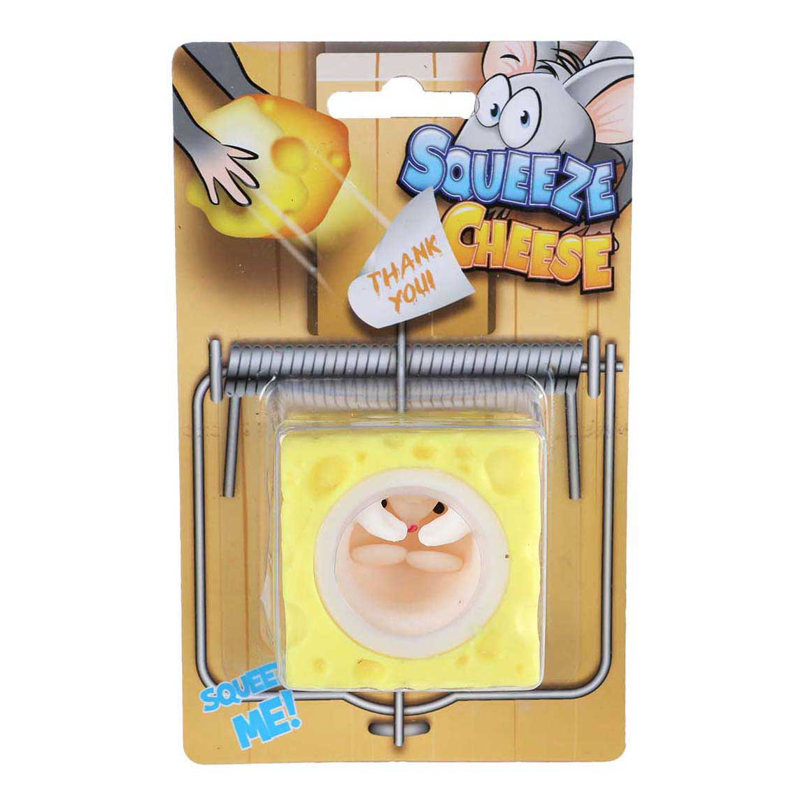 Squeeze cheese pop up muis uit kaas