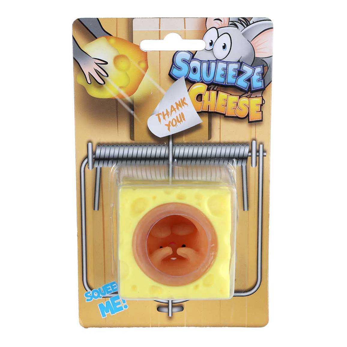 Squeeze cheese pop up muis uit kaas