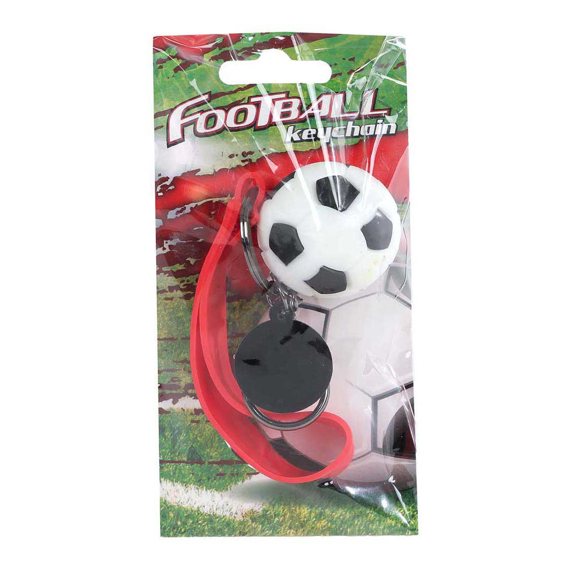 Football key ring with cord and clip