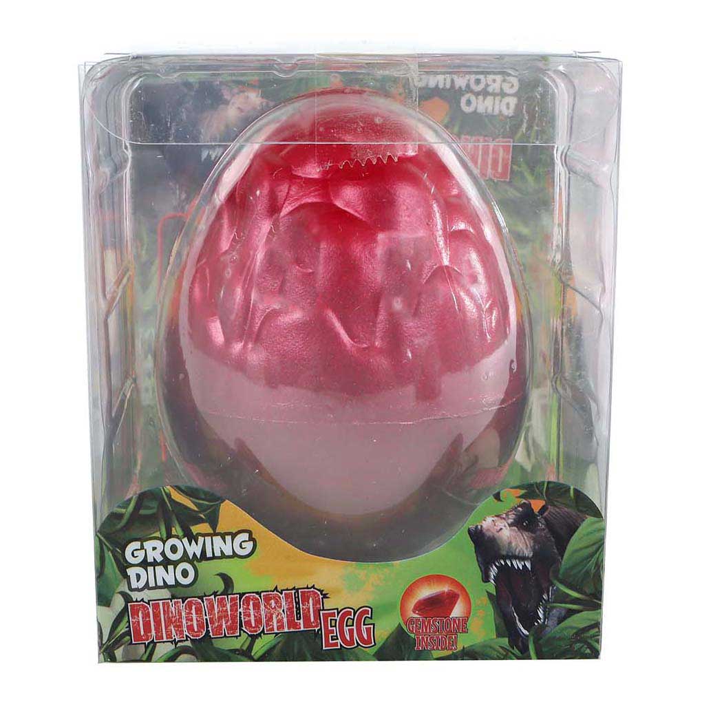 Dinoworld ei met groeiende dinosaurus met edelsteen 8cm