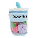 Fluffy menu pluche smoothie met fruit - 20cm