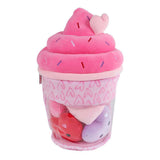Fluffy menu pluche ijsje met 4 hartjes - 36cm