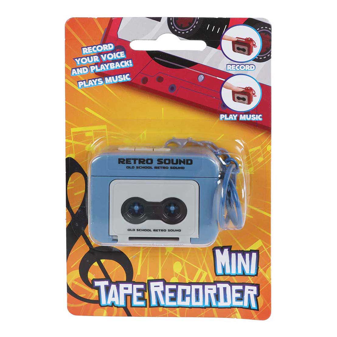 Sleutelhanger cassetterecorder - 5,5cm