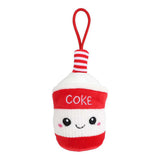 Fluffy menu fastfood sleutelhanger pluche - 9-12cm