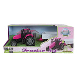 Kids globe tractor with trailer die cast rose l g