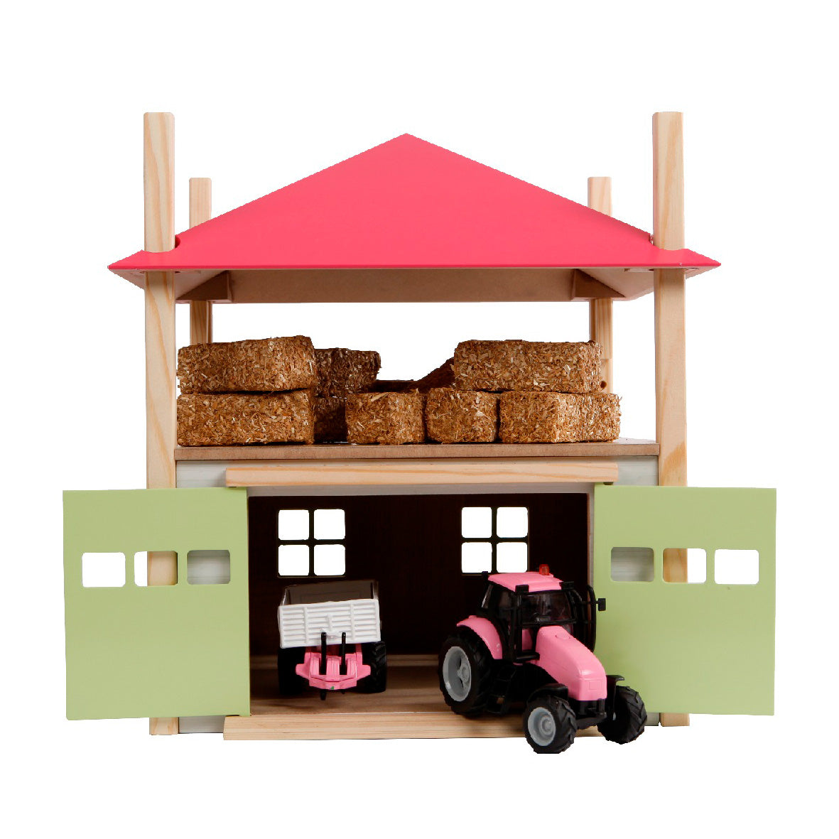 Kids Globe Globe Wooden Hay Mountain z przechowywaniem 1:32 Pink